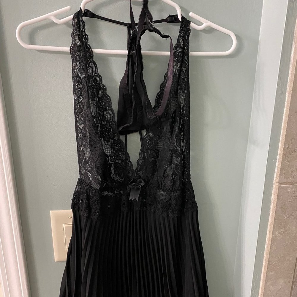 Black Mesh Lingerie with Matching G-String